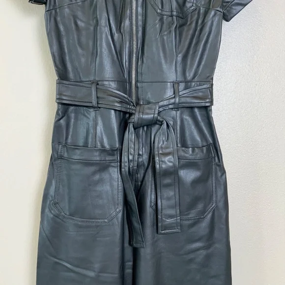 Anthropologie The Colette Weekend Jumpsuit by Maeve: Faux-Leather Edition - Picture 11 of 16